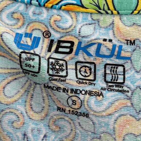 IBKUL Scarlet Turquoise Floral Print Quarter Zip Long Sleeve Top - Picture 10 of 12